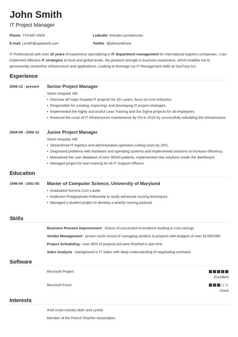 15 Blank Resume Templates And Forms To Fill In And Download
