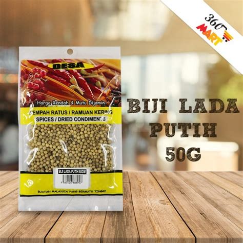 White Pepper Corn Biji Lada Putih 50g 360mart