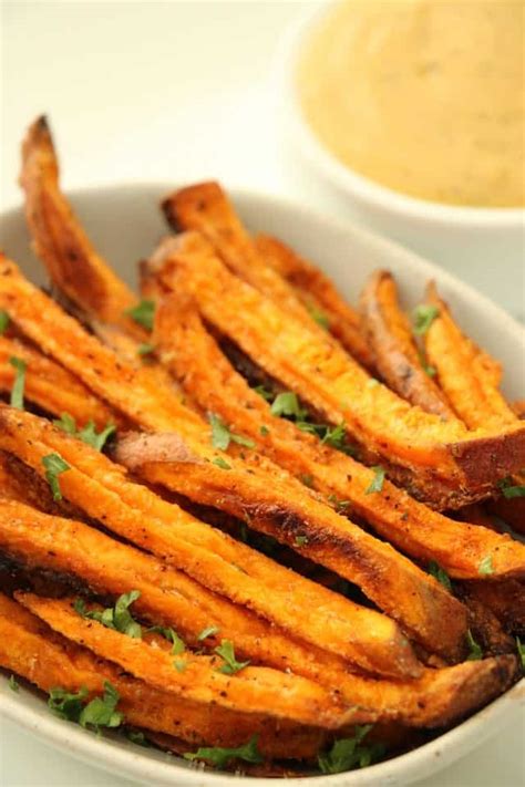 Easy Oven Baked Sweet Potato Fries With Agave Mustard Dipping Sauce Eating By Elaine