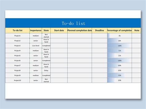 To Do List Template Xls Hq Printable Documents