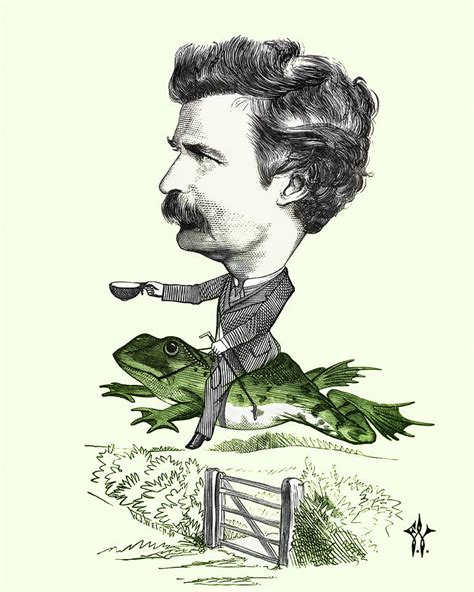 Mark Twain Caricature Colorized Photograph By Phil Cardamone Fine Art