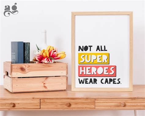 Not All Super Heroes Wear Capes Printable Comic Book Theme Etsy