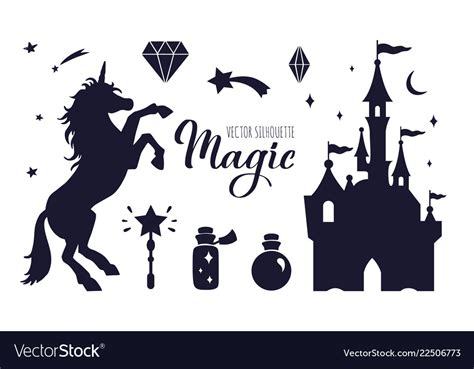 Fairy Tale Silhouette Collection Royalty Free Vector Image