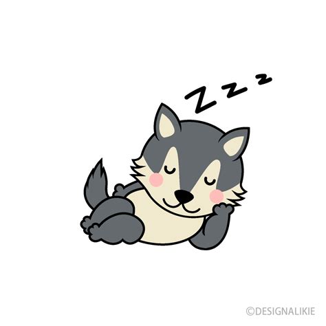 Sleeping Wolf Cartoon Free Png Image｜illustoon