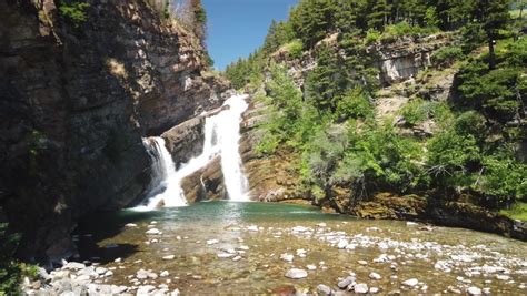 Cameron Falls Scenic Landscape In Waterton Lakes National Park Image