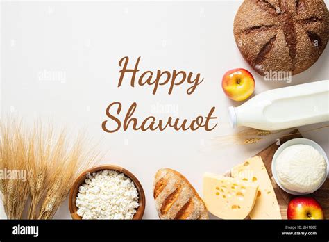 Happy Shavuot Greeting Card Banner Poster Jewish Holiday Background