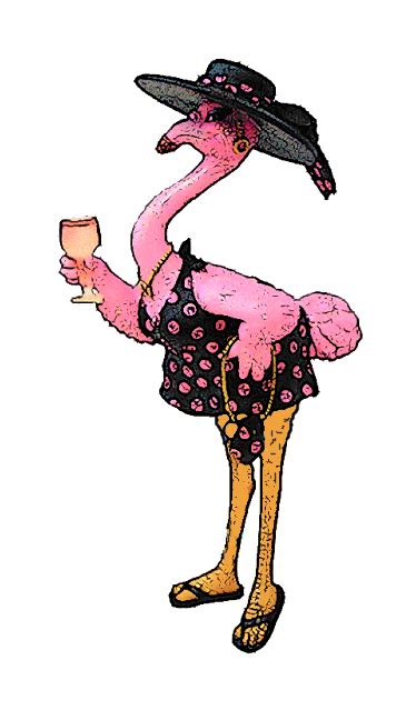 Flamingo Dress Hat Glass Sandals Da 2012 12 13 Flamingo Art Funny