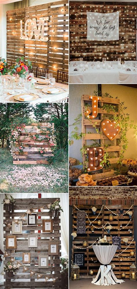 20 Rustic Country Wooden Pallets Wedding Decoration Ideas In 2020