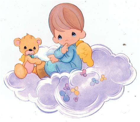 5 95 Precious Moments Angel Cloud Boy Wall Safe Sticker Character