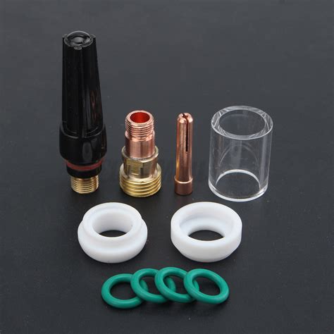10X TIG WELDING Torch Stubby Nozzle Gas Lens Glass Cup Kit For WP 17 18