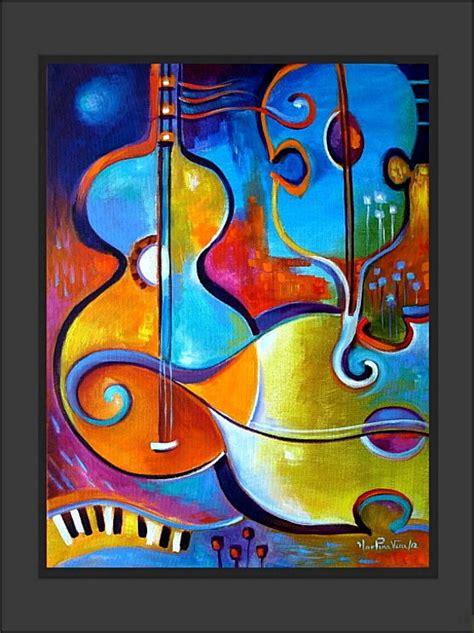 Abstract Modern Original Acrylic Painting On Canvas Music And