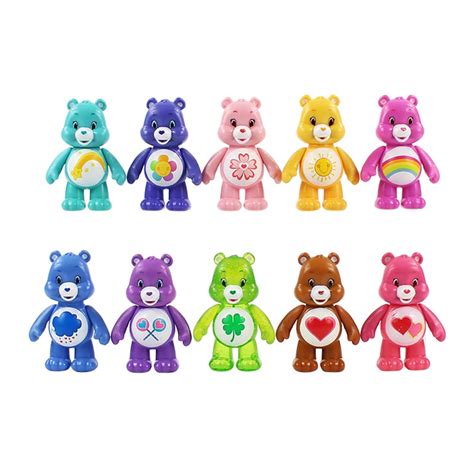 10pcsset 7cm Cartoon Care Bear Pvc Figure Toys Mini Action Model Dolls