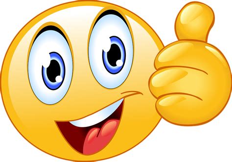 Thumbs Up Smiley Face Emoji Free Vector Graphic On Pixabay
