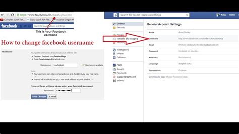 How To Change Facebook Username 2015 Youtube