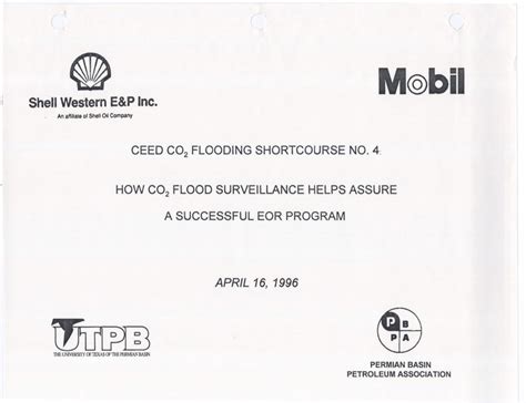1996 ceed co2 flooding short course “how co2 flood surveillance helps assure a successful eor