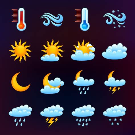 Free Vector Weather Icon Set Black