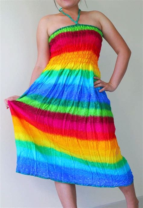 Cores Rainbow Fashion Rainbow Dress Colorful Dresses