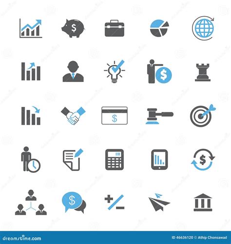 Business And Finance Icon Set Stock Vector Illustration Of