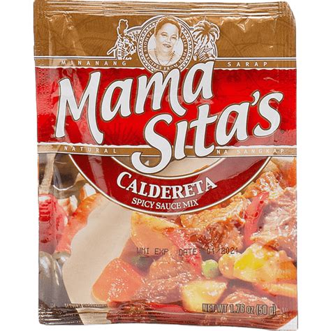 Mama Sitas Spicy Sauce Mix Caldereta Salt Spices And Seasonings