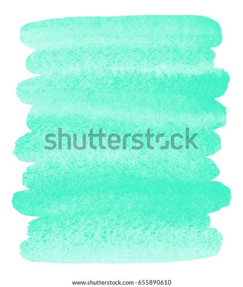 Mint Green Watercolor Hand Drawn Background Stock Illustration 655890610