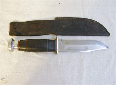 Vintage Kabar Fixed Blade Bowie Knife Olean Ny 5 Blade W Sheath