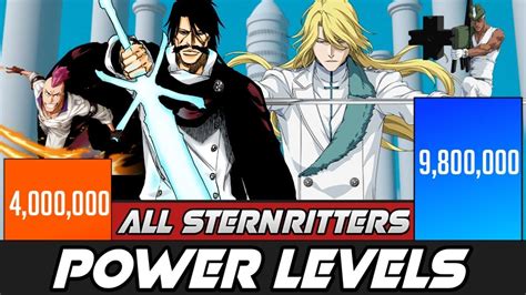 All Sternritters Ranked All Bleach Quincy Power Levels Bleach