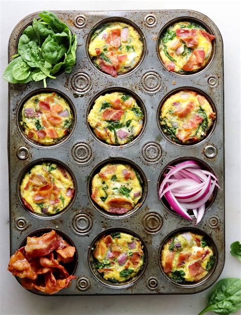 Bacon And Spinach Egg Muffins Keto Whole30 Cook At Home Mom