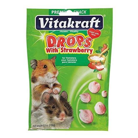 Vitakraft Hamster Drops Treat With Strawberry 53 Oz