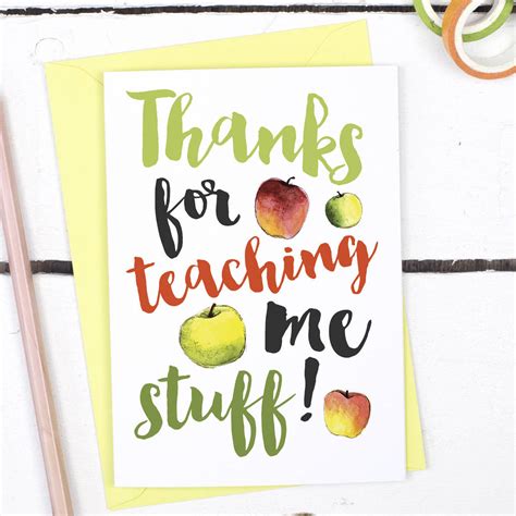 Somehow, you assumed the role of parent and teacher for the students. funny teacher thank you card by alexia claire ...