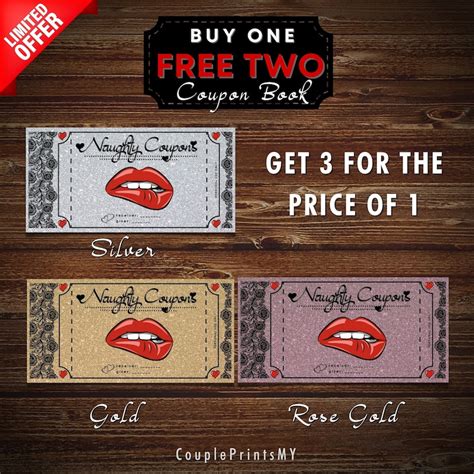 Naughty Coupon Book Printable Date Night Sex Coupons Template Etsy