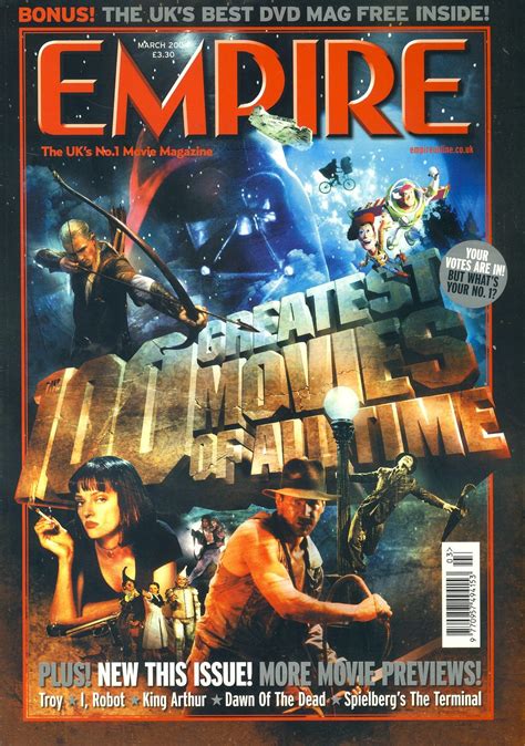 While the list is certainly dated, and does seem to incorporate a disproportionate number of 2000s films, the result stretches across genres such. EMPIRE magazine MARCH 2004 100 Greatest Movies of All Time ...