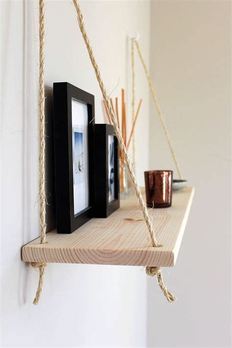 5 Steps To Make Diy Shelf With Rope And Board Talkdecor