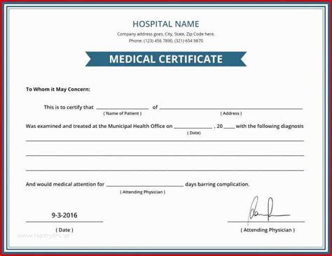 Fake Medical Certificate Template Download 7 Templates Example
