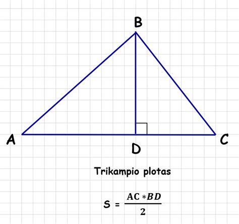 Trikampio Plotas Skaičiavimas Pavyzdys Matematikos Guru