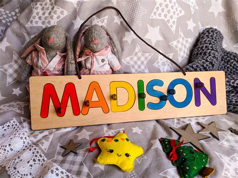 Personalized Name Puzzle For Kids Wooden Name Puzzle For Etsy
