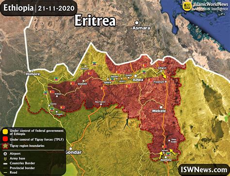 Situation Map Of The Civil Conflict In The Tigray Region As Of The St