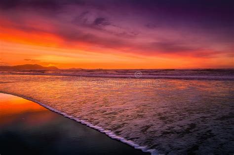 Beautiful Shore In Beach At Sunset Stock Photo Image Of Sunrise