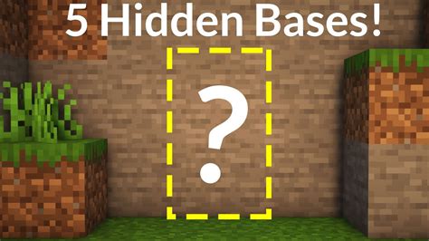 5 Simple Hidden Bases In Minecraft Youtube