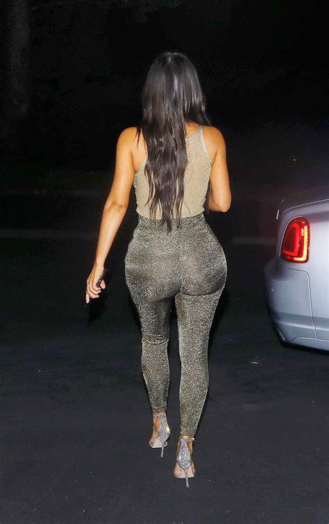 Kim Kardashian Suffers Camel Toe As She Goes Braless And Flaunts Derriere In Sheer Outfit
