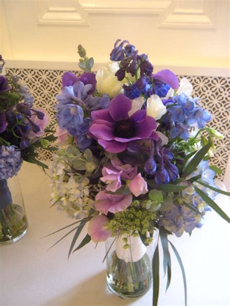 8 Bouquet Of Flowers Winter Vase Purple The Expert