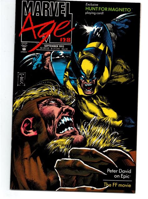 Marvel Age 128 Wolverine Vs Sabertooth Spider Man No Cover