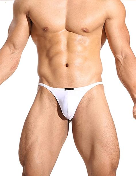 Azcode Mens T Back Thongs Sexy Low Rise G String Briefs Bulge Pouch