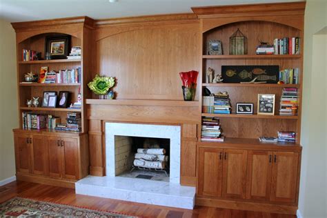 Hand Crafted Built In Bookcases Fireplace Surround By Intelligent