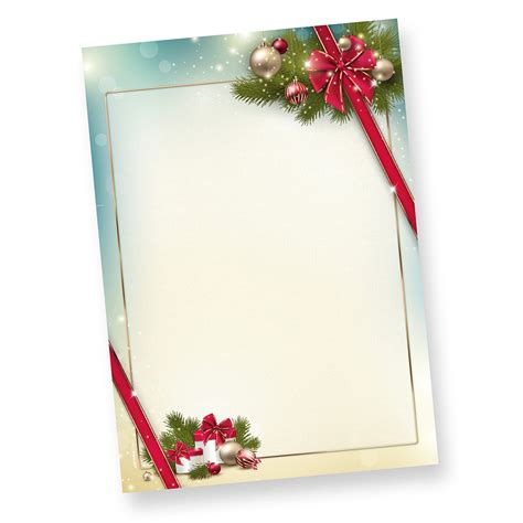 Viele familien pflegen diese weihnachtliche tradition. Briefpapier Weihnachten Firmen 50 Blatt Rote Schleife | eBay