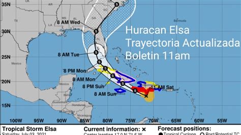 Tormenta Tropical Elsa Trayectoria Actualizada Boletin 11am Youtube