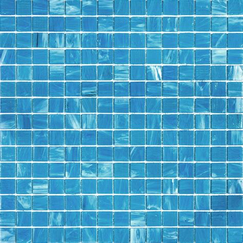 Brushed Sky Blue And White Mixed Squares Glass Pool Tile Tile Club
