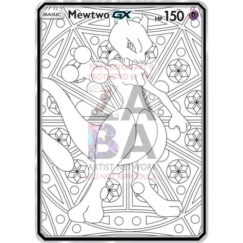 Download pokemon cards coloring pages and use any clip art,coloring,png graphics in your website, document or presentation. Color Me Mewtwo - Custom Pokemon Coloring Card - ZabaTV