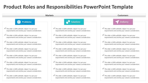 Product Roles And Responsibilities Powerpoint Template