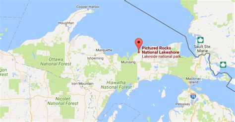 Pictured Rocks National Park Map
