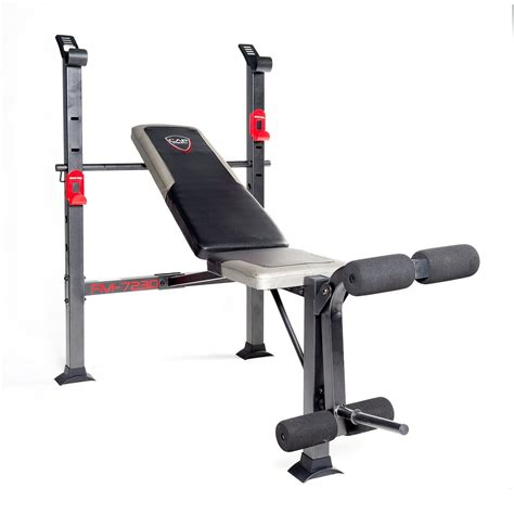 The pull of a pin quickly and easily adjusts the angle of the bench to increase or decrease your workout intensity. Strength Weight Bench Standard with Leg Lift 350 lb ...
